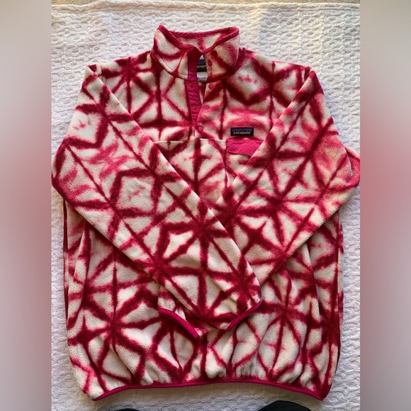 Patagonia Jackets & Blazers - Patagonia Rare Women’s Synchilla Pink Tie Dye - Large. Tiedye fleece